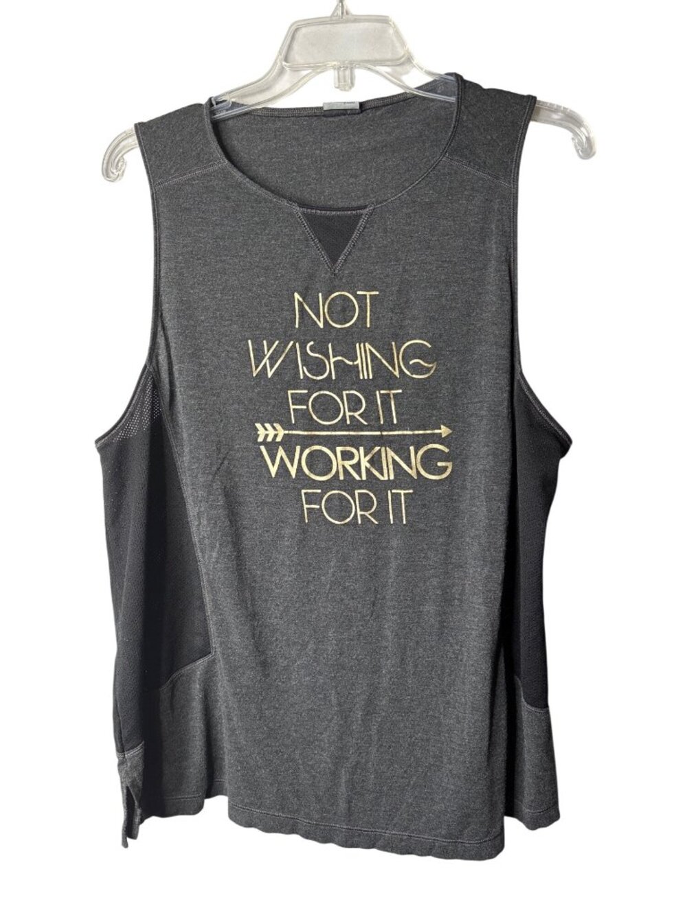 C9 by Champion Womens Tank Top Size XL Not Wishing For It Working For It Mesh